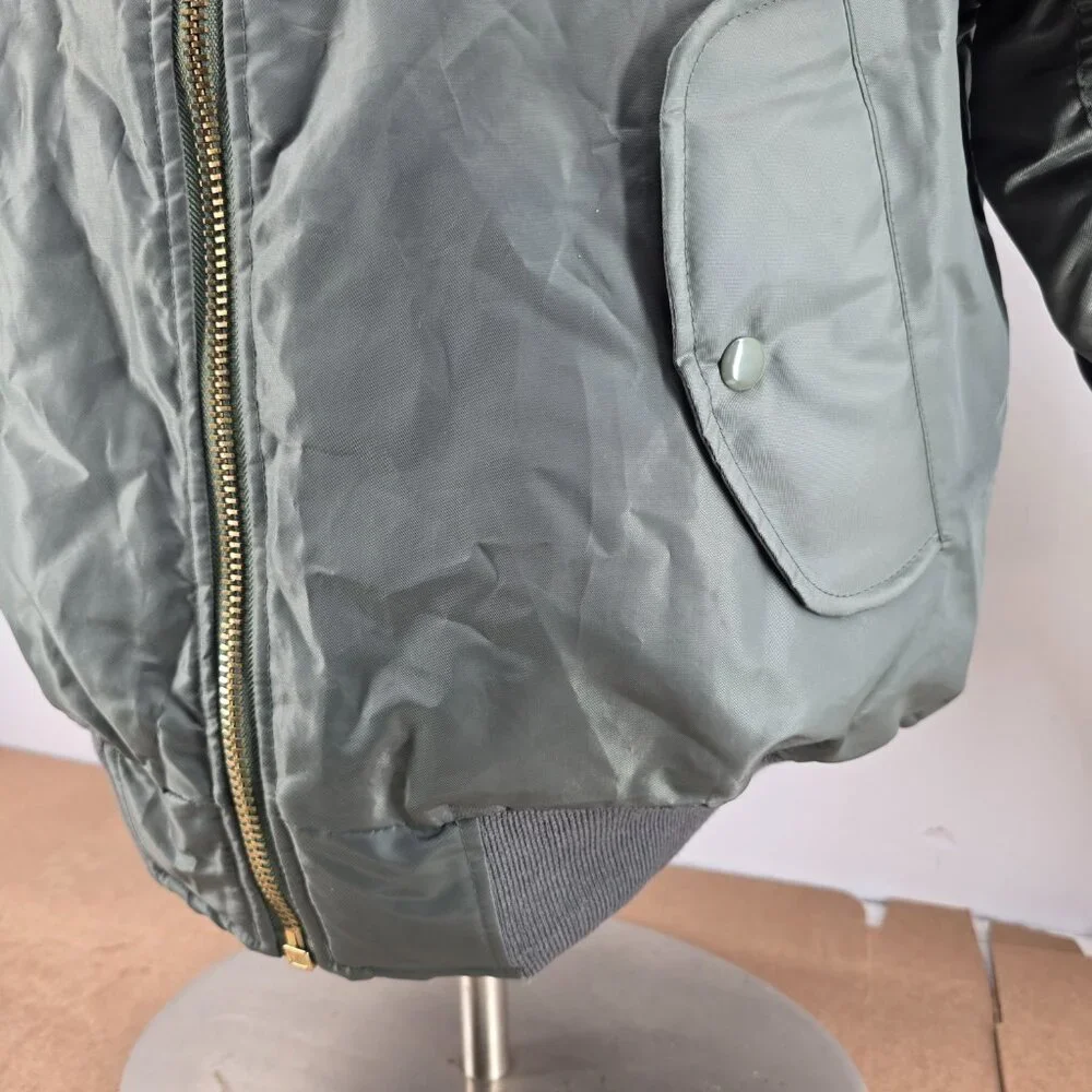 Rothco Jacket Mens Size L Green MA 1 Flight Bomber Reversible Nylon NEW